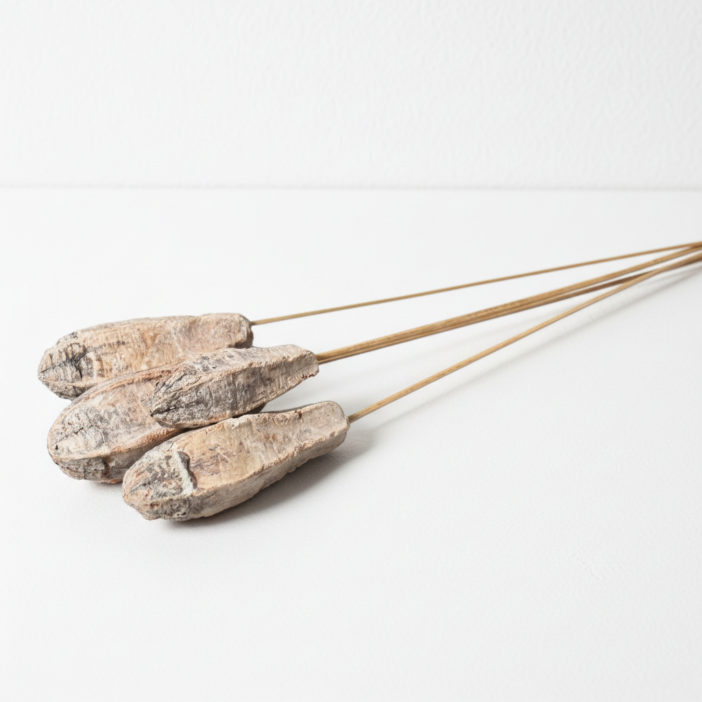 Mehogany pod zápich – white wash, dekorace do kytic a aranžmá